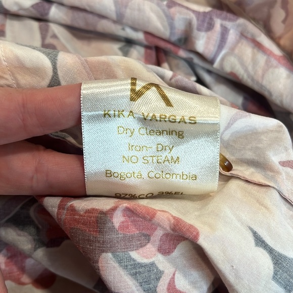 Kika Vargas Multicolored Asymmetric Long Sleeve Dress Size S - Picture 10 of 11